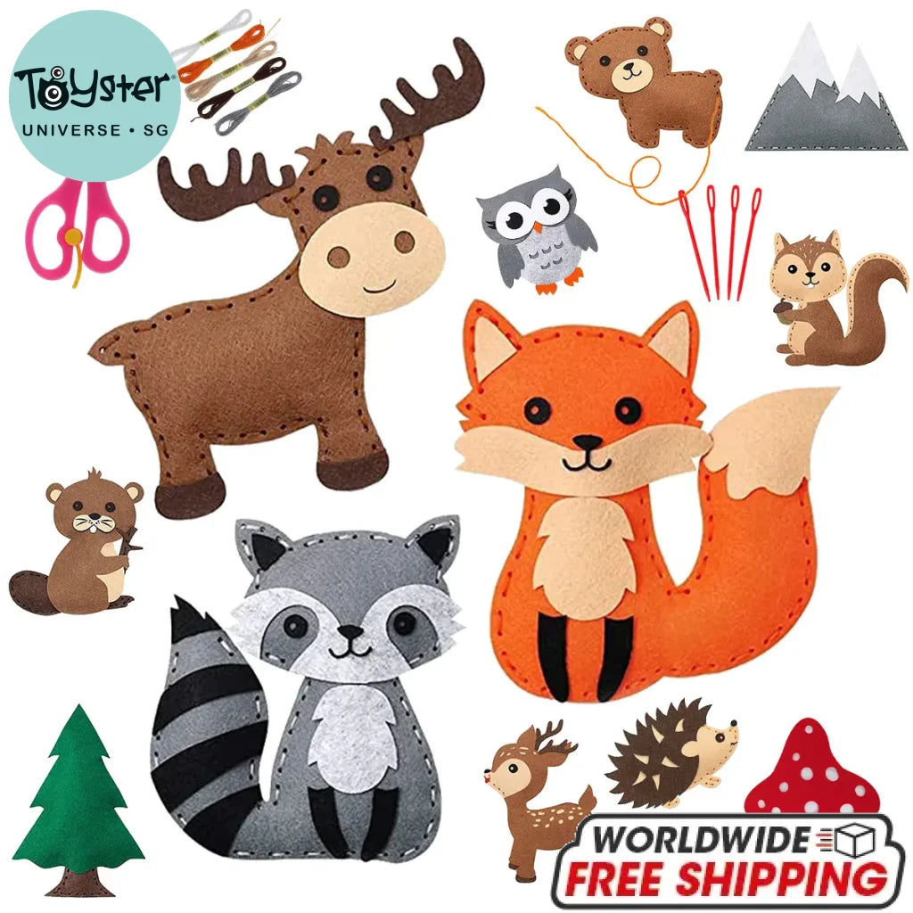 Diy Sewing Animals Craft Kit Forest Creatures