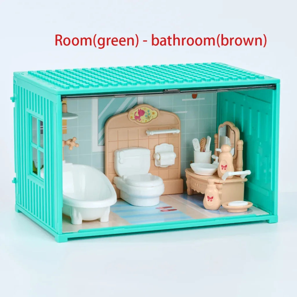 Dollhouse Furniture Container - B-Bathroom Home