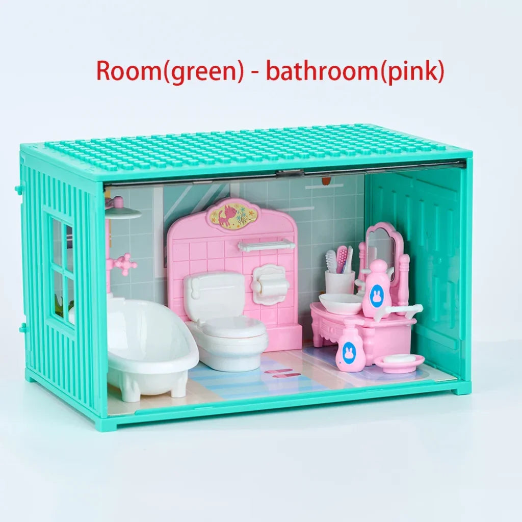 Dollhouse Furniture Container - P-Bathroom Home
