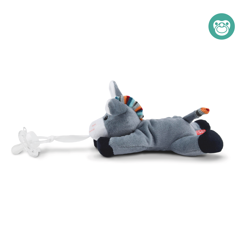 Soft Toy with Pacifier Holder - Dexy / Lizzy / Donny