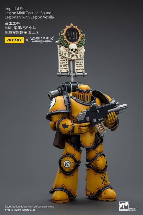 JOYTOY Imperial Fists  Legion MkIII Tactical Squad Legionary with Legion Vexilla JT9053