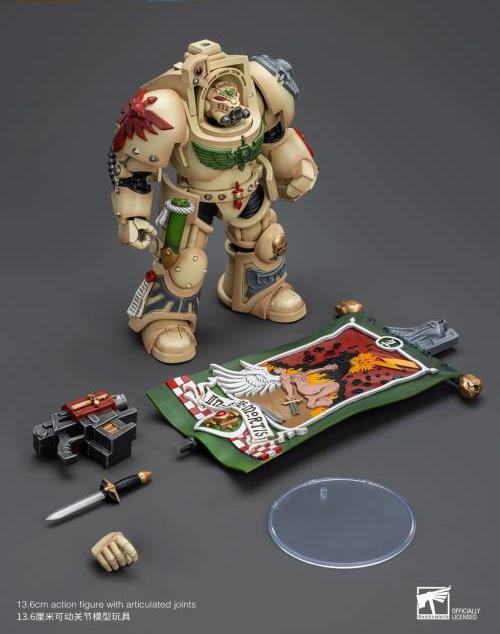 JOYTOY Warhammer 40K Dark Angels Deathwing Ancient with Company Banner JT9176