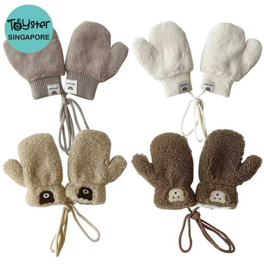 Faux Fur Children Mittens Thicken Warm