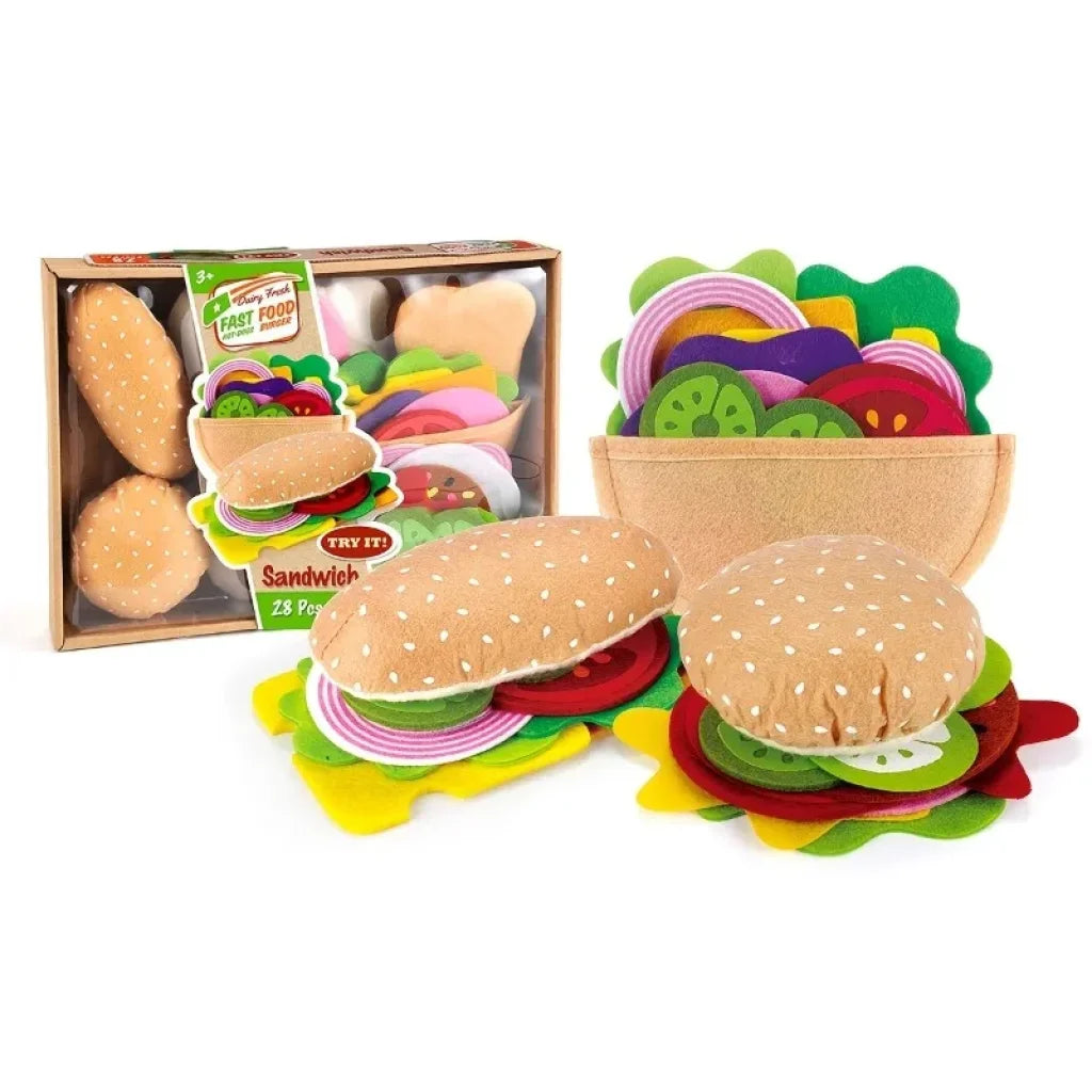 Felt Food Burger Sandwich 1 Box