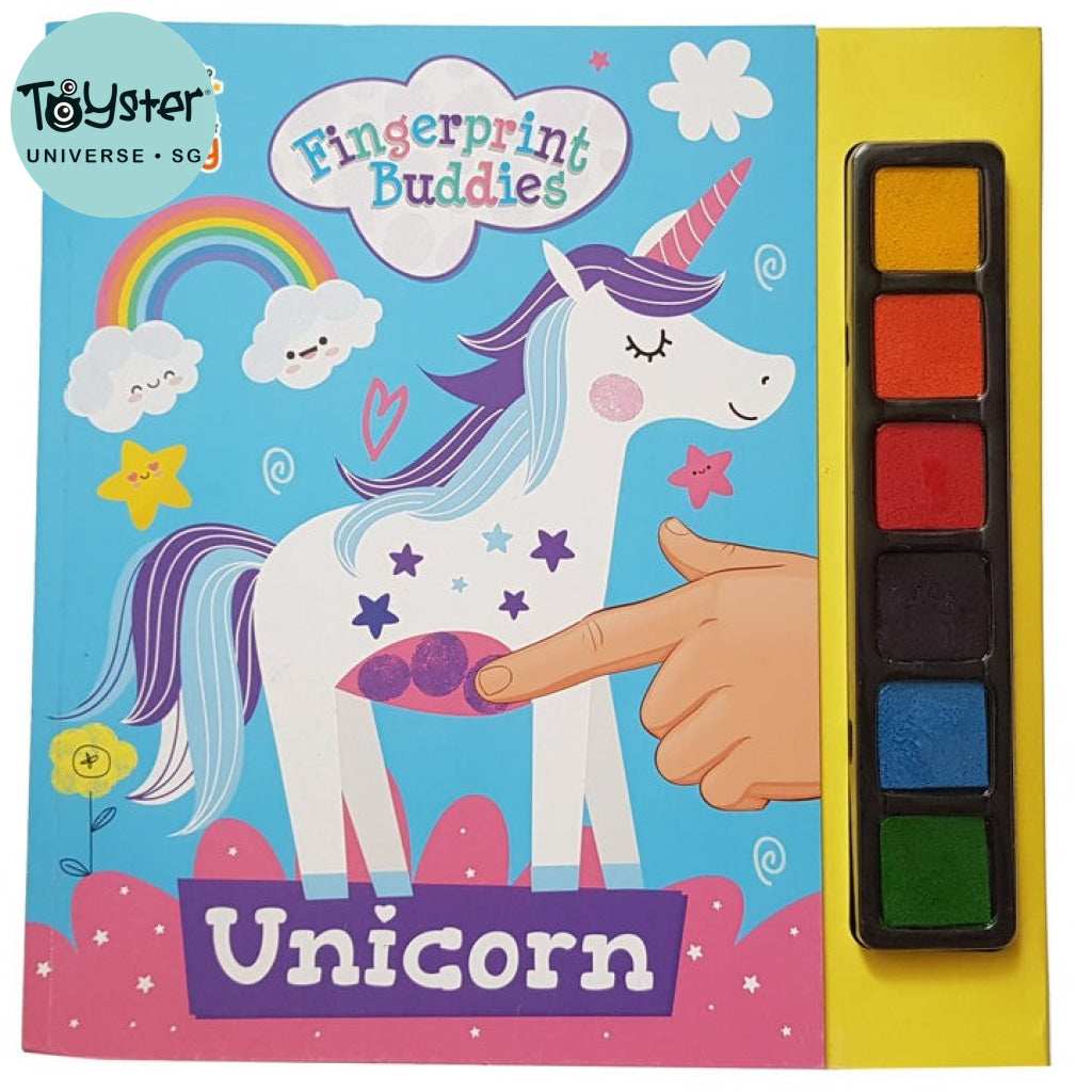 Fingerprint Buddies Book - Unicorn Buddy & Barney