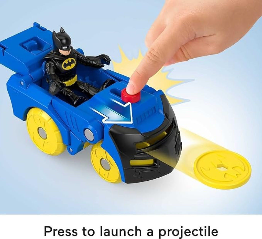 Fisher Price Imx Dc Head Shifters Batman Figure And Batmobile Transforming Vehicle