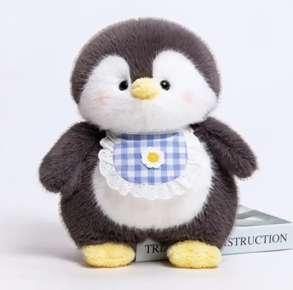 Fluffy Penguin Plushie - grey penguin / about 10-13cm