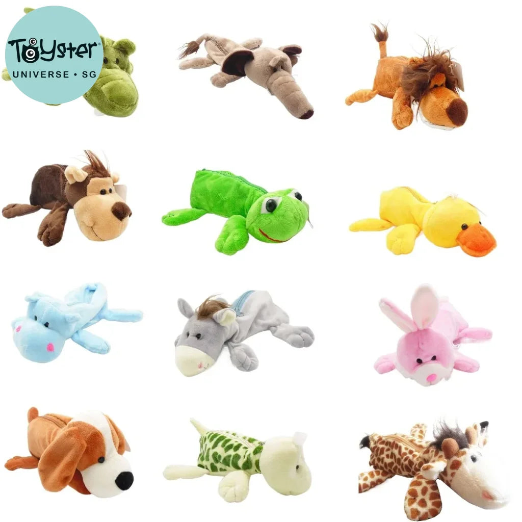 Forest Animal Plush Pencil Bags