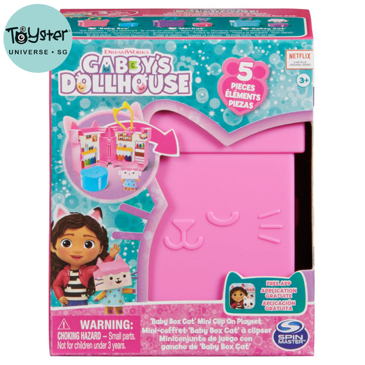 Gabby’s Dollhouse Baby Box Cat Mini Clip On Playset