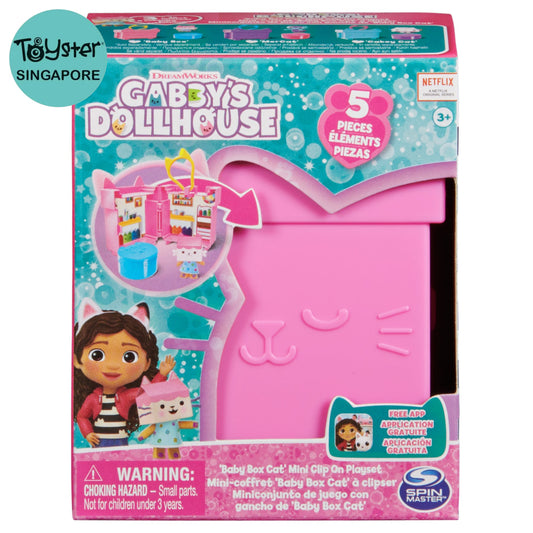 Gabby’s Dollhouse Baby Box Cat Mini Clip On Playset