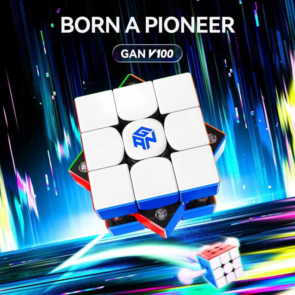 GAN V100 Maglev UV 3X3X3 Magic Cube Stickerless - GAN V100