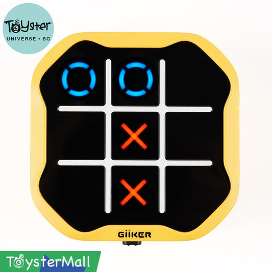 GiiKER Tic Tac Toe Bolt – 3-in-1 Handheld Game for Kids 3+ | Boost Focus Memory & Quick Thinking On-the-Go - Yellow