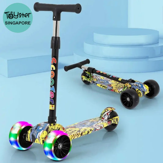 Graffiti Scooter Three Wheels Light-Up