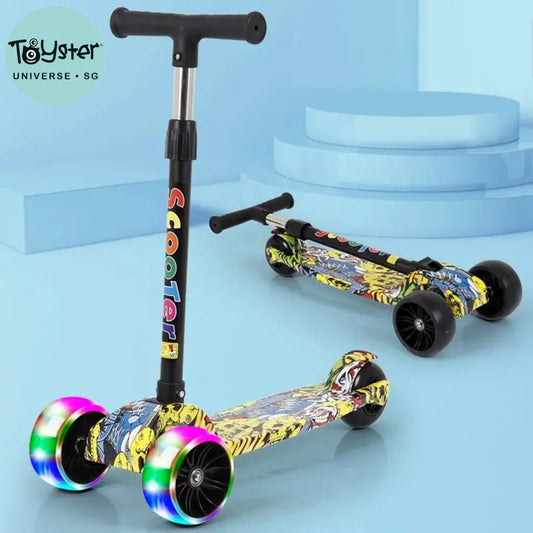 Graffiti Scooter Three Wheels Light-Up