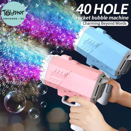 Handheld 40-Hole Bubble Machine