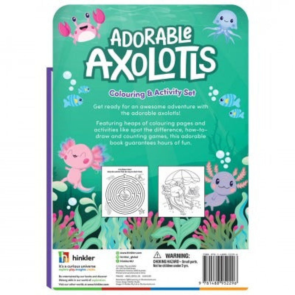 Hinkler Adorable Axolotls Colouring And Activity Set Hinkler