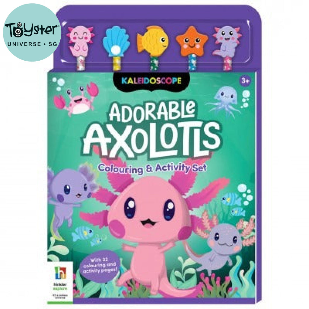 Hinkler Adorable Axolotls Colouring And Activity Set Hinkler