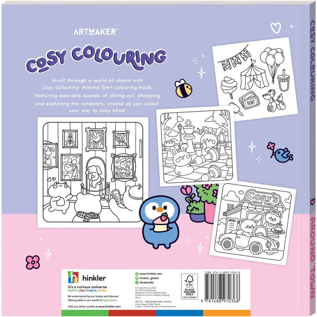 Hinkler Art Maker Cosy Colouring: Around the Town - Art Maker