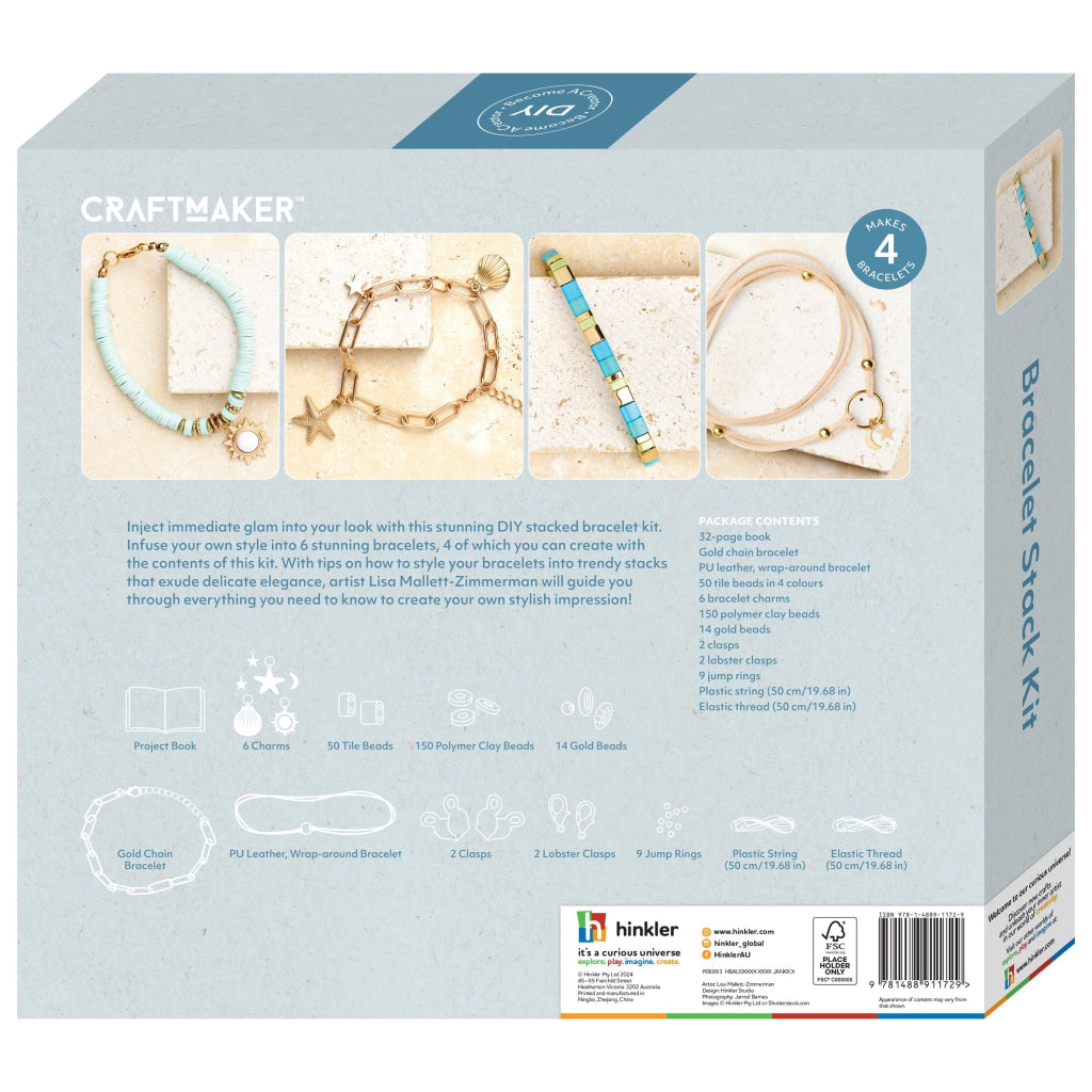 Hinkler Craft Maker Bracelet Stack Kit Hinkler