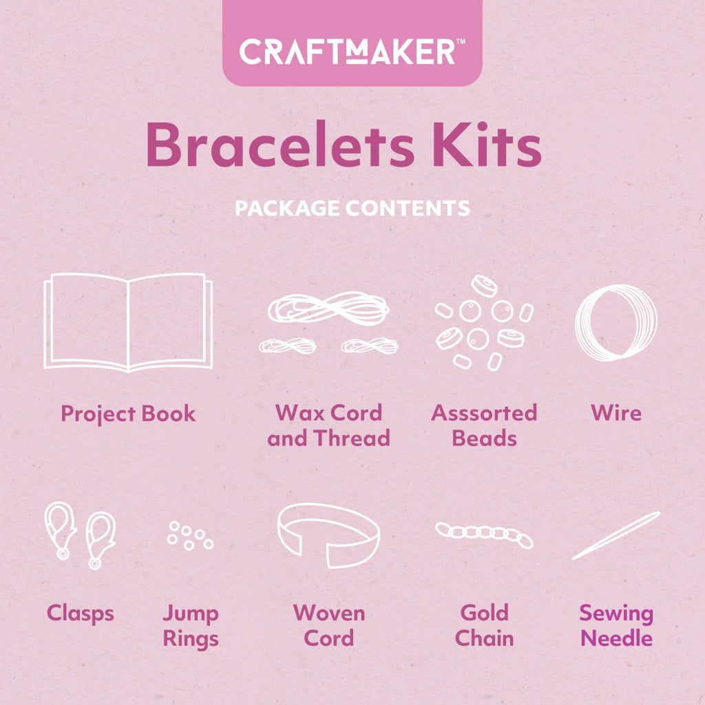 Hinkler Craft Maker Bracelets Kit Craft Maker