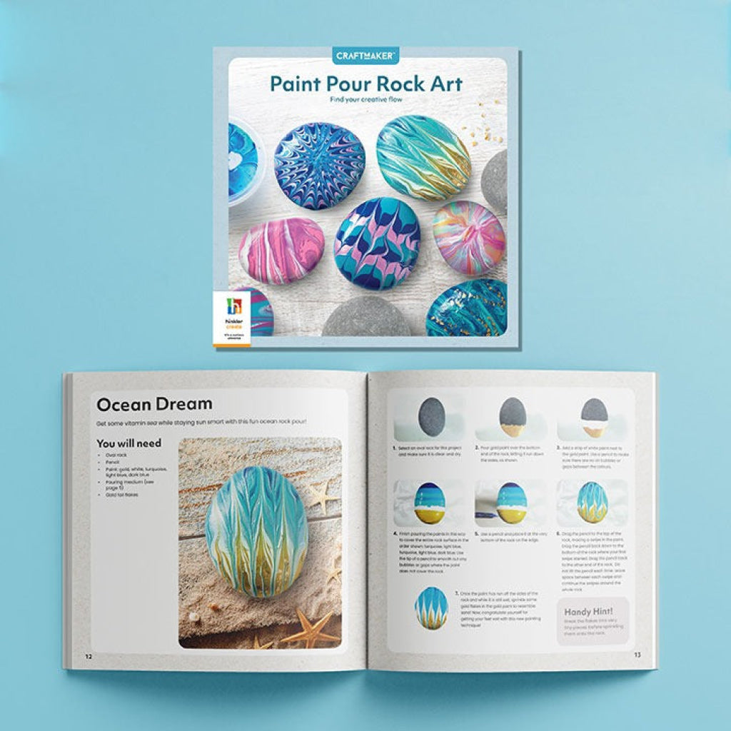 Hinkler Craft Maker Paint Pour Rock Art Kit Hinkler
