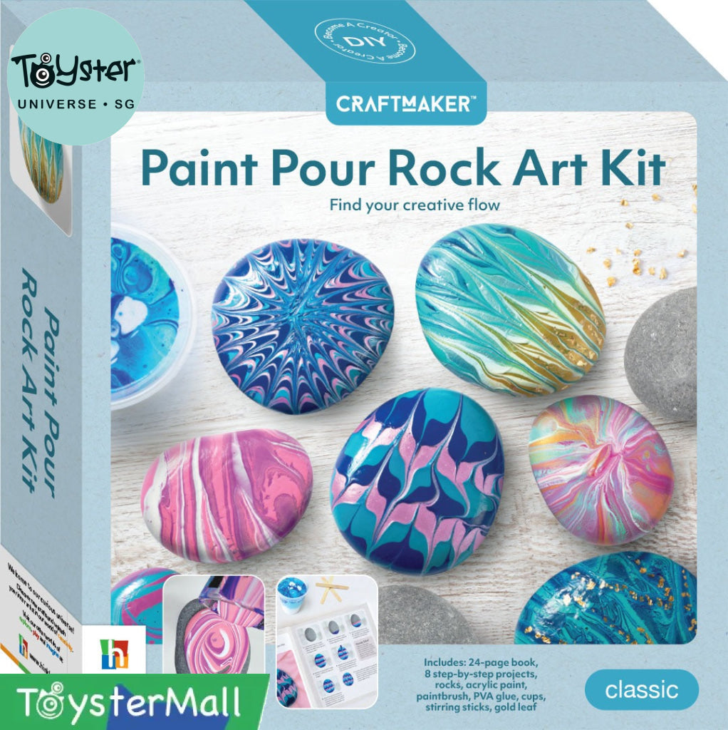 Hinkler Craft Maker Paint Pour Rock Art Kit Hinkler