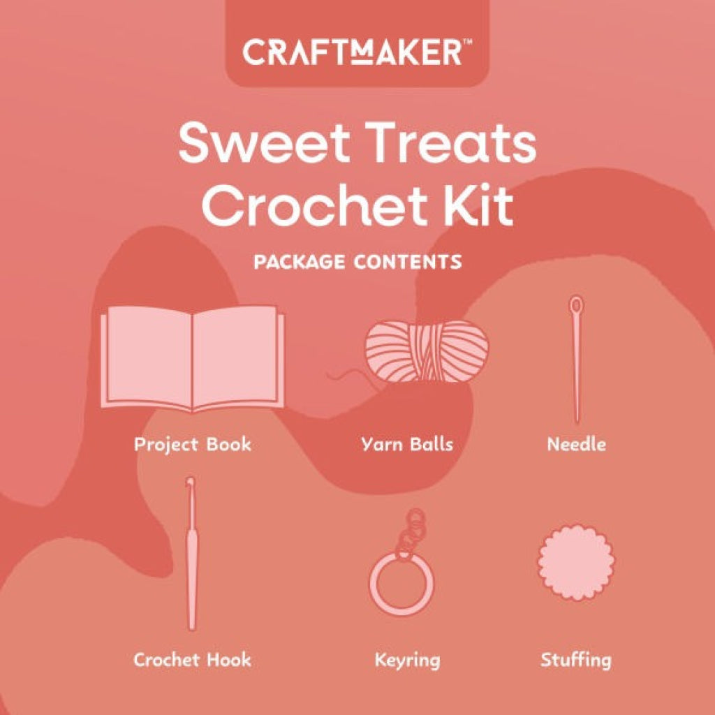 Hinkler Craft Maker Sweet Treats Crochet Kit CRAFT MAKER
