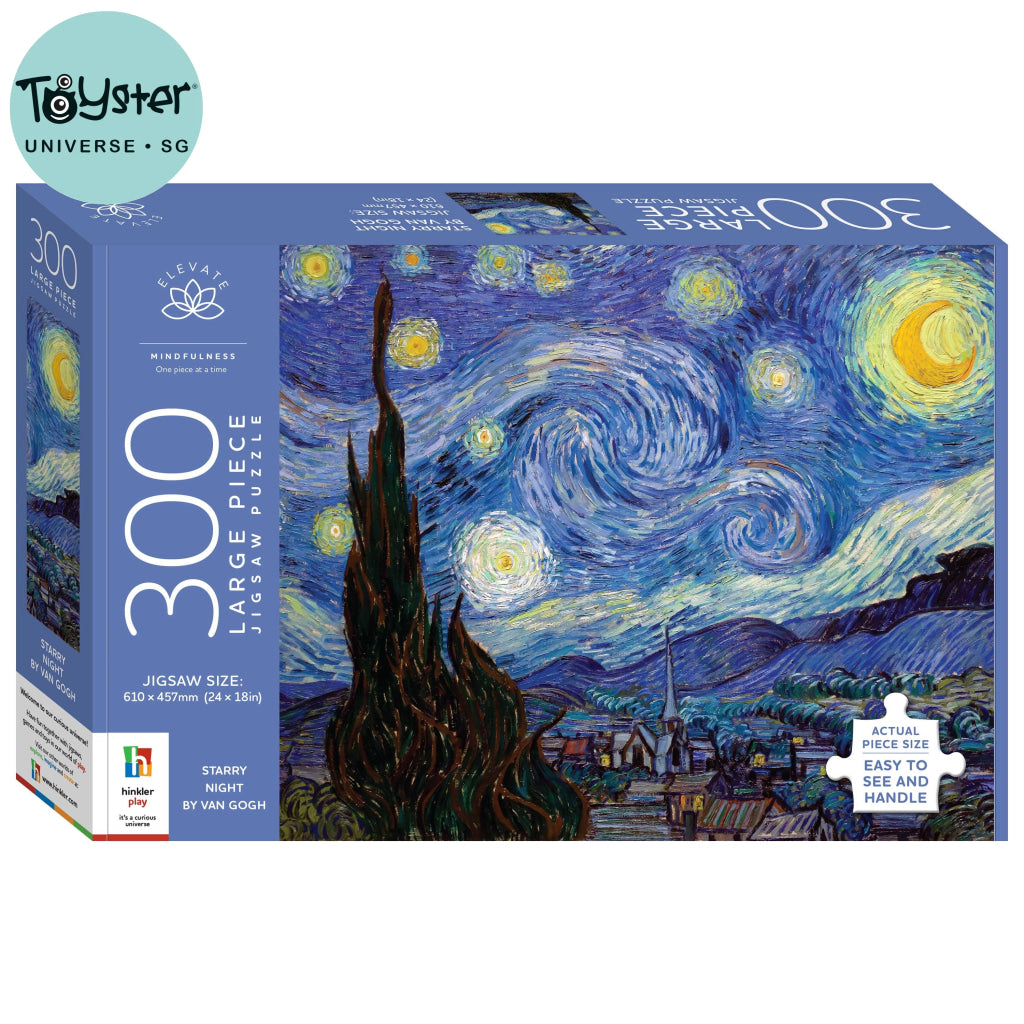 Hinkler Elevate 300Pc Jigsaw Starry Night By Van Gogh Mindbogglers