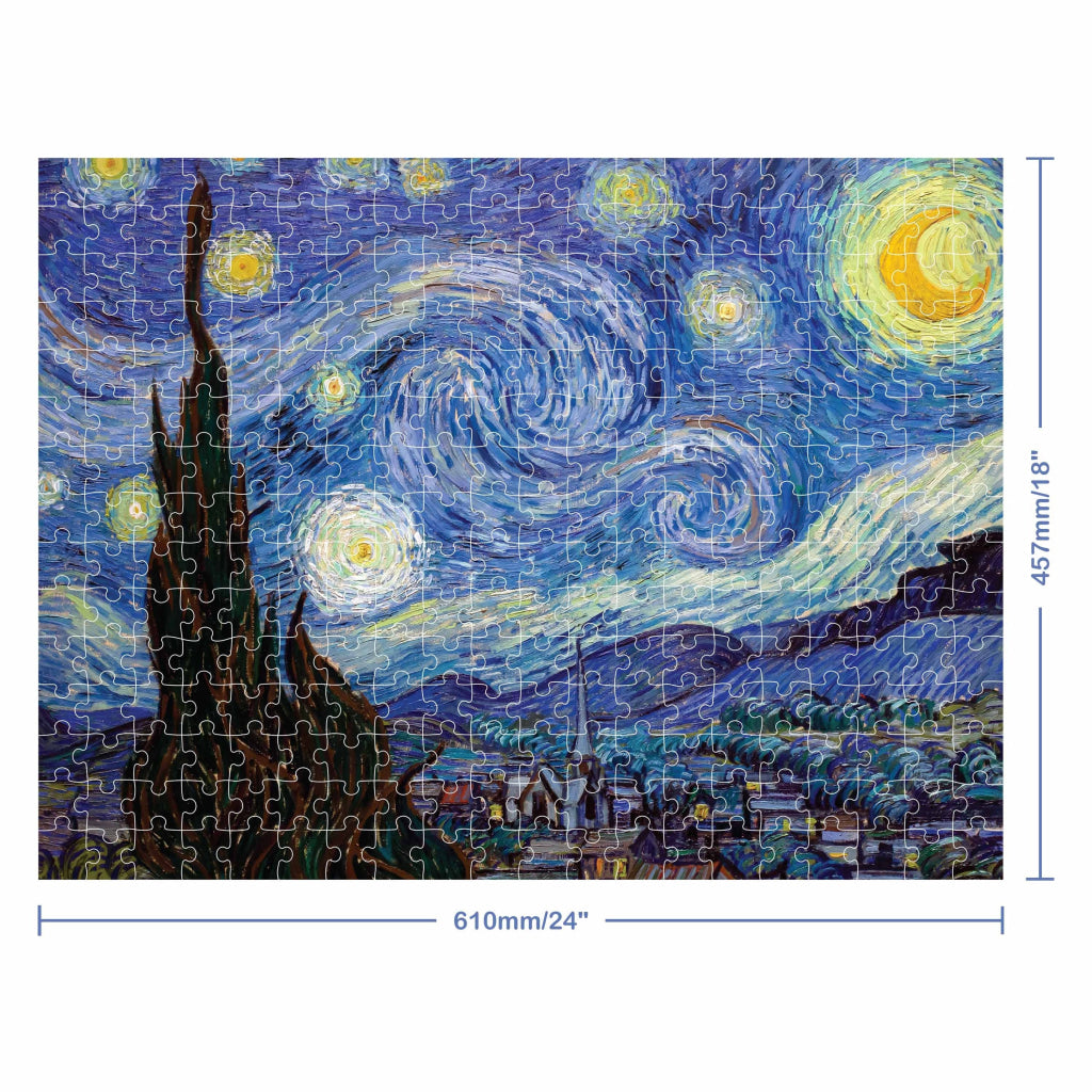 Hinkler Elevate 300Pc Jigsaw Starry Night By Van Gogh Mindbogglers