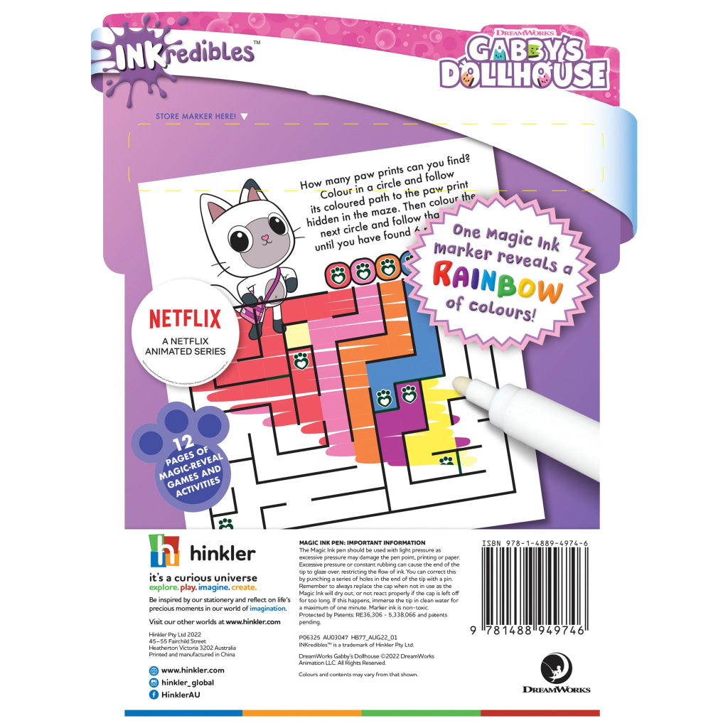 Hinkler Inkredibles: Gabby’s Dollhouse Magic Ink Inkredibles