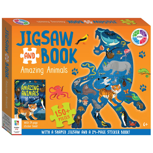 Hinkler Jigsaw And Book Amazing Animals (Us Edition) Jigsaw And Book