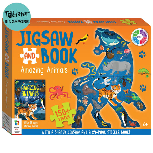 Hinkler Jigsaw And Book Amazing Animals (Us Edition) Jigsaw And Book