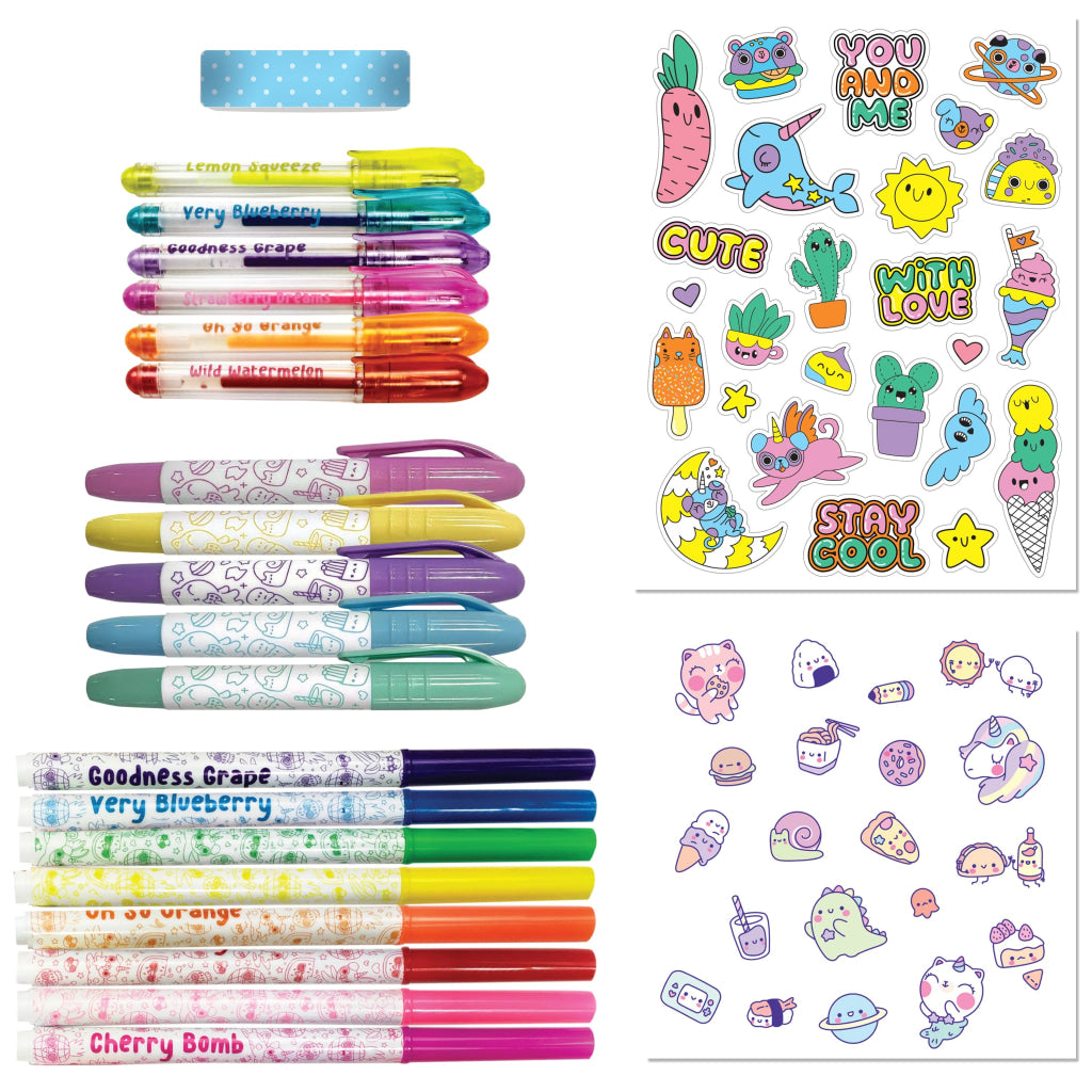 Hinkler Kaleidoscope Colouring: Kawaii Ultimate Activity Kit Hinkler