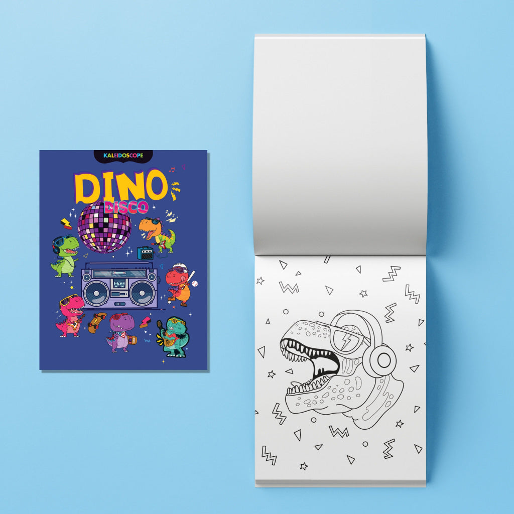 Hinkler Kaleidoscope Dino Disco Colouring Kit HINKLER
