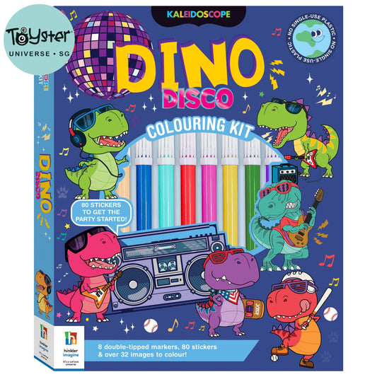 Hinkler Kaleidoscope Dino Disco Colouring Kit HINKLER