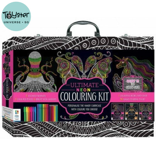 Hinkler Kaleidoscope Ultimate Neon Colouring Carry Case Hinkler