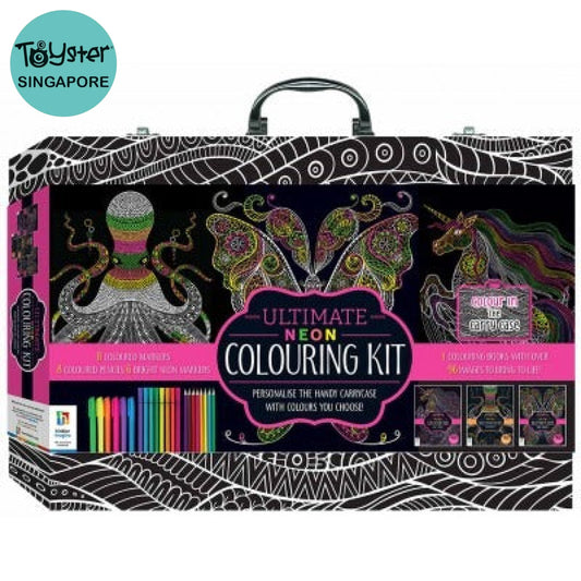 Hinkler Kaleidoscope Ultimate Neon Colouring Carry Case Hinkler