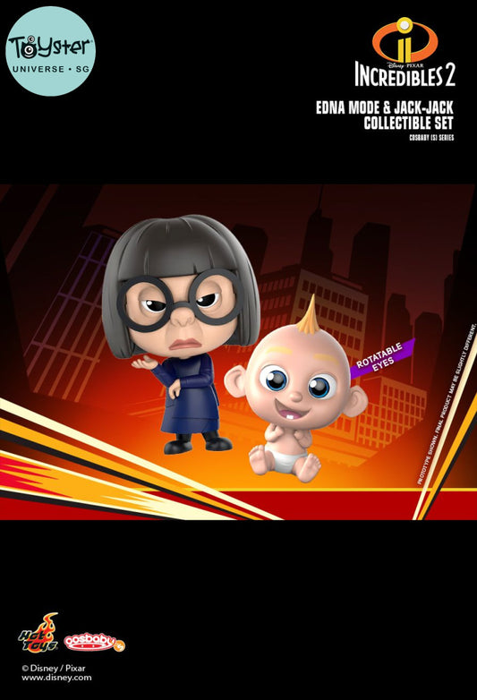 Hot Toys Cosbaby Incredibles2 Edna Mode And Jack-Jack Collectible Set Disney Pixar