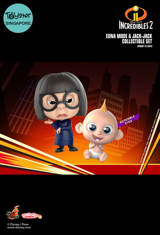 Hot Toys Cosbaby Incredibles2 Edna Mode And Jack-Jack Collectible Set Disney Pixar