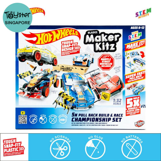 Hot Wheels Maker Kitz Build And Race Kit 5 Pack