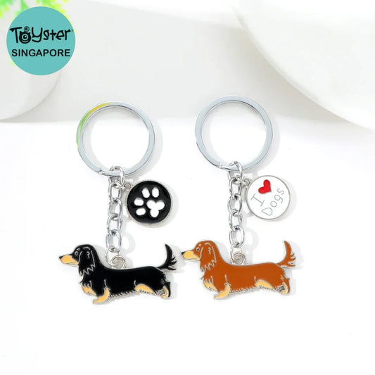 I Love Alaska Husky Dog Dachshund Keychain