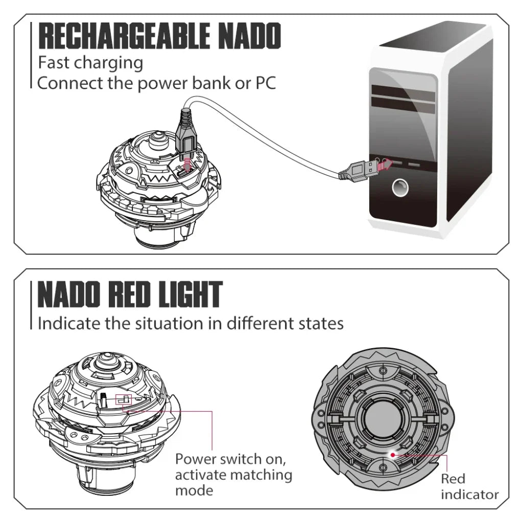 Infinity Nado 3 Electronic Thunder Stallion & Skyshatter Fiend Controller Infinity Nado