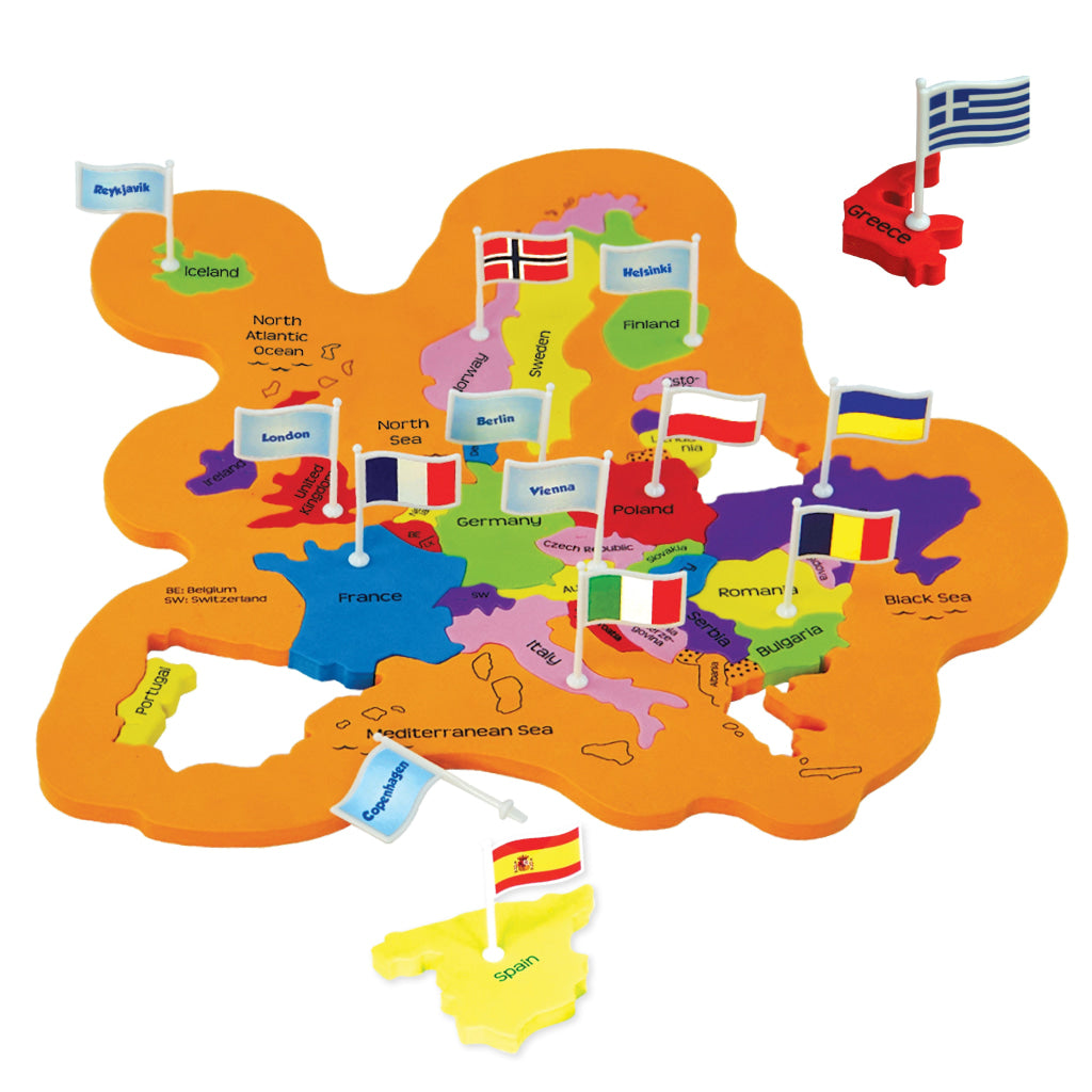 Interactive World Map Puzzle, Learn Countries Flags & Capitals (Ages 5+) - Mapology