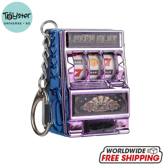 Jackpot Machine Keychain Purple