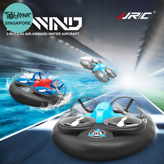 Jjrc H101 Quadcopter Hovercraft Rc 3 In 1 Drone - Blue