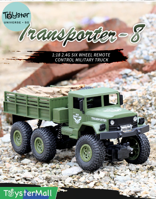 Jjrc Q69 Rc 1:18 2.4G 4Wd Tracked Off-Road Military Truck - Green