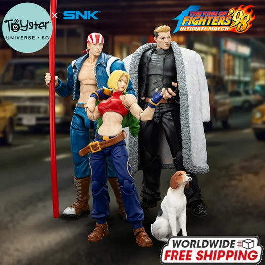 JOYTOY SNK 1/18 Action Figures KOF 98UM Hero Team Kyo Kusanagi Goro Daimon Benimaru Nikaido