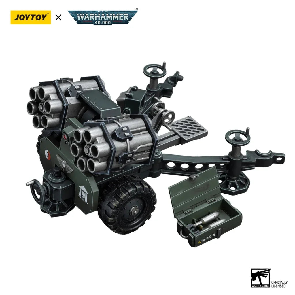 JOYTOY Warhammer 40k 1/18 Action Figures Anime Astra Militarum Ordnance Team with Malleus Rocket Launcher Soldier Model