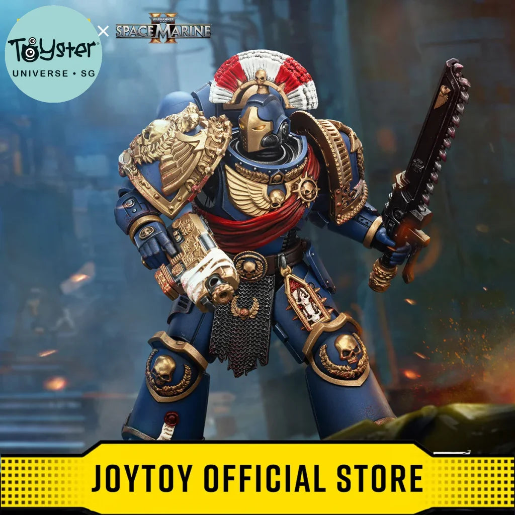 JOYTOY Warhammer 40k 1/18 Action Figures Ultramarines Relic Secundus Armour with Artificer bolt rifle chainsword and