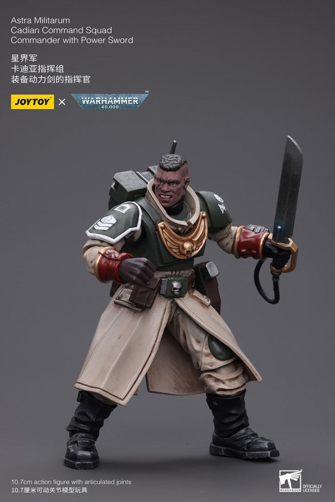 Joytoy Warhammer 40K Astra Militarum Cadian Command Squad Veteran Sergeant With Power Fist Jt7936